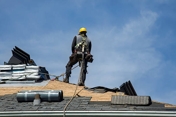 Professional Gutter Installation technician working in Mabank, TX